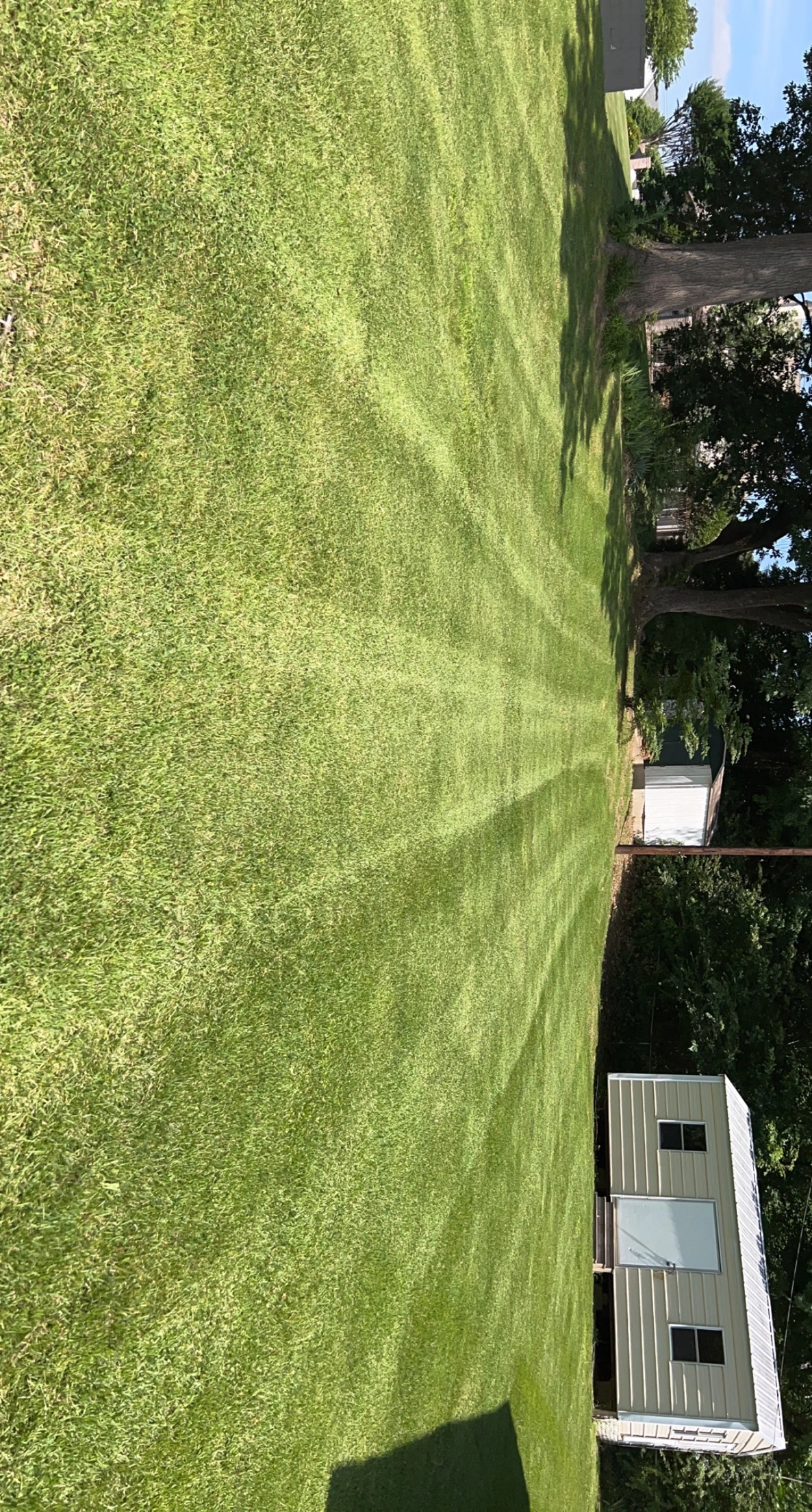 Front yard of home receiving lawn mowing and maintenance from Wakefield L&L.