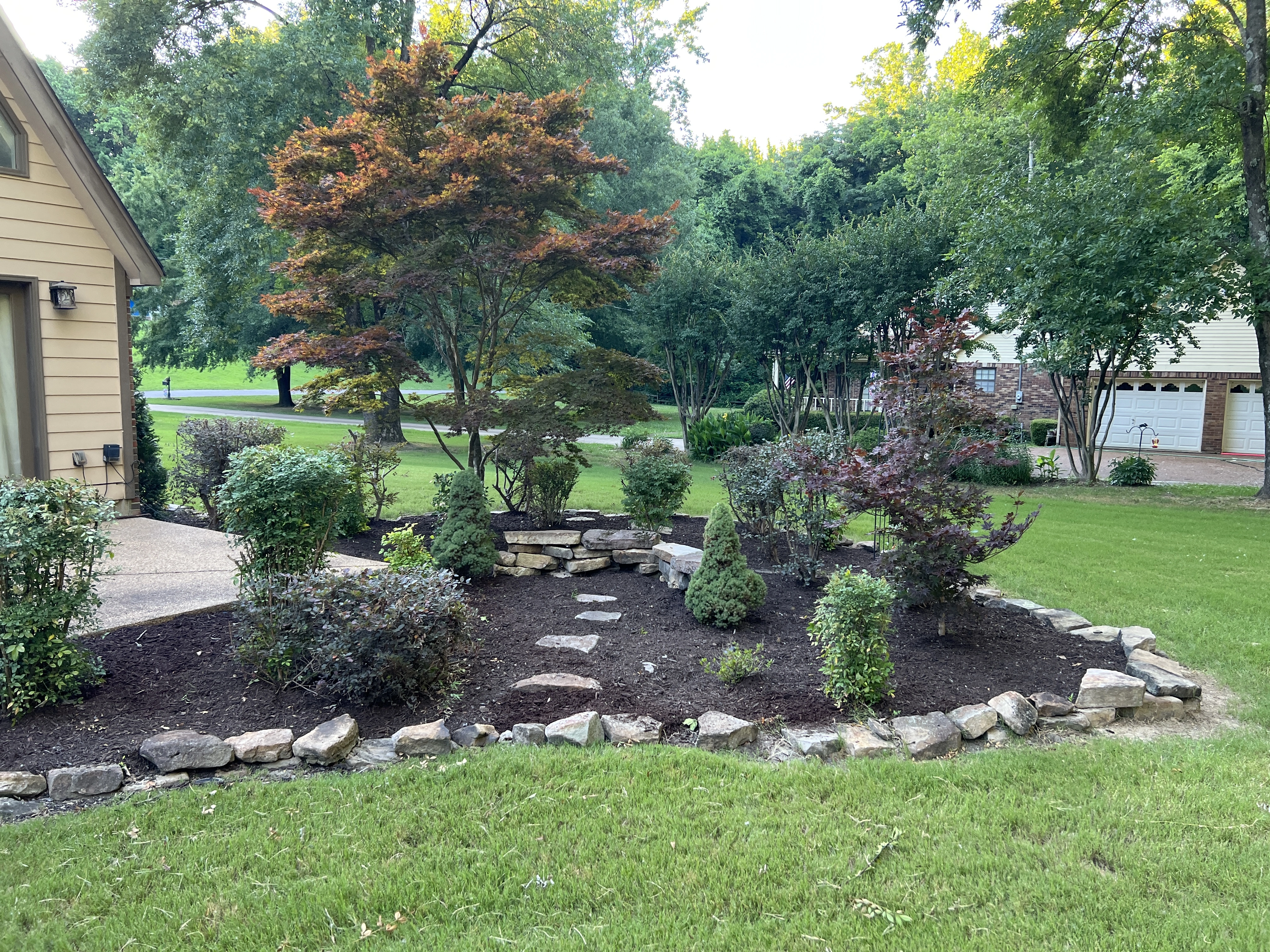 Front yard of a new client that is within the service area of Wakefield L&L.